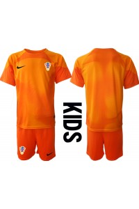 Kroatië Doelman Babytruitje Uit tenue Kind WK 2022 Korte Mouw (+ Korte broeken)